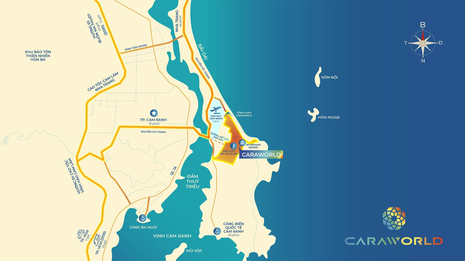 Vị trí Caraworld Cam Ranh